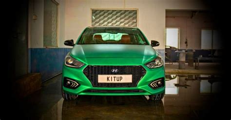Hyundai Indias Verna C Segment Sedan In Green Satin Paint
