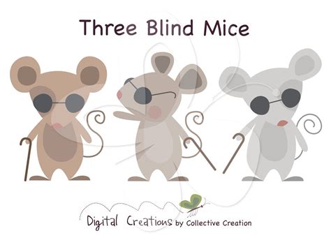 Three Blind Mice Digital Clip Art Clipart By