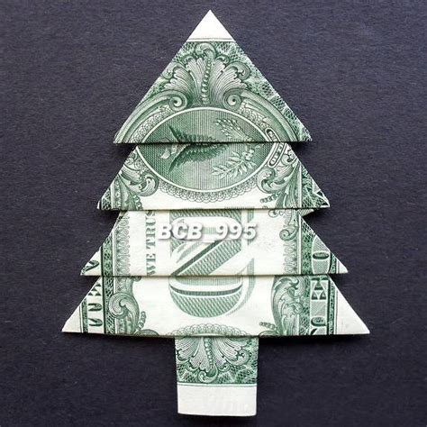 Money Origami One Dollar Bill Christmas Tree Great T Plant Money