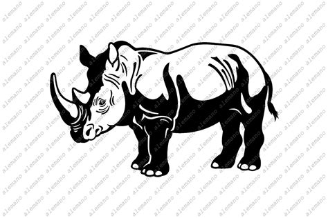 Rhino Svg File Rhinoceros Clipart Rhino Cut File Dieren Etsy België