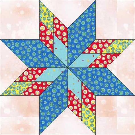 Star Block Pattern Inch Block Craftsy Star Quilt Blocks English