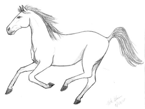 Horse Drawing Easy Running Vannessa Ferreira