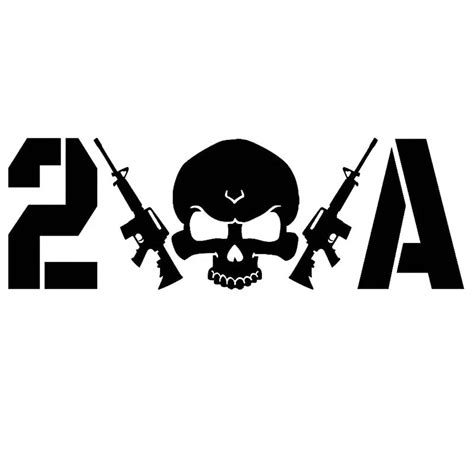 2a Second Amendment Black White Vinyl Decal Bumper Sticker Collectibles Decals And Stickers