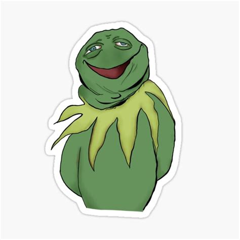 Slightly Less Cursed Kermit Sticker For Sale By Hahno7485 Redbubble