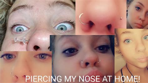 Piercing My Nose At Home Dont Do This At Home Youtube