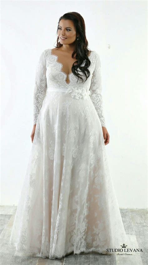 Stunning styles for all of your upcoming weddings. Perfect light romantic plus size wedding gown. French lace ...