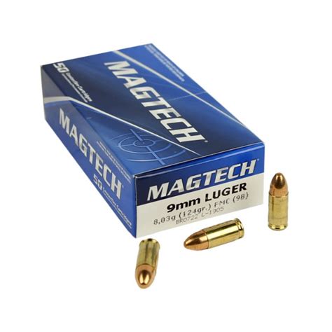 Magtech 9mm Luger Fmj 803g 124gr