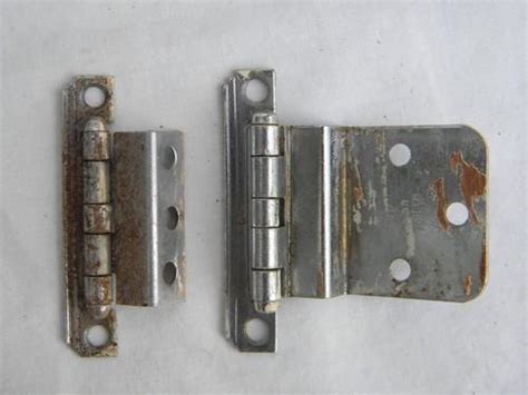 lot vintage deco chrome cabinet door hinges, architectural ...