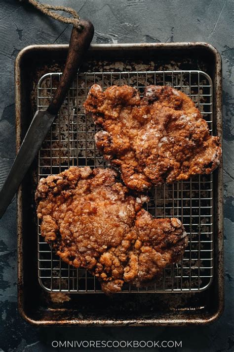 We'll show you how to make breaded fried pork chops (when you're feeling indulgent) and how to fry pork chops without flour and excess oil (when you're not). Chinese Fried Pork Chops | Omnivore's Cookbook