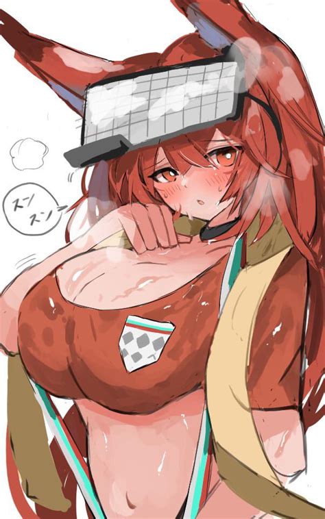 Rule 34 Arknights Big Breasts Blush Clothed Female Flametail