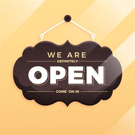We Are Open Sign Concept Free Vector