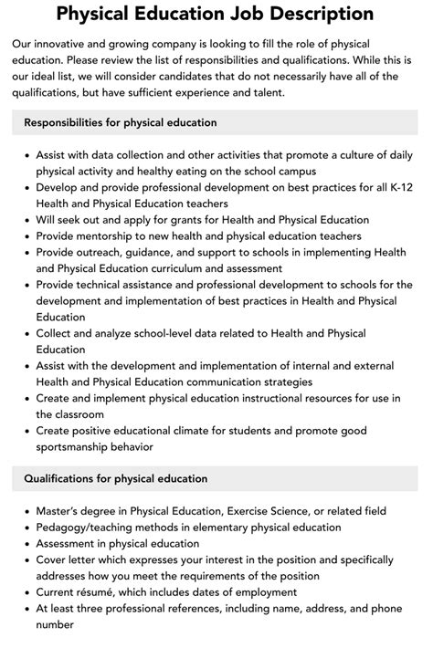 What Are The Roles And Responsibilities Of Physical Education Teachers