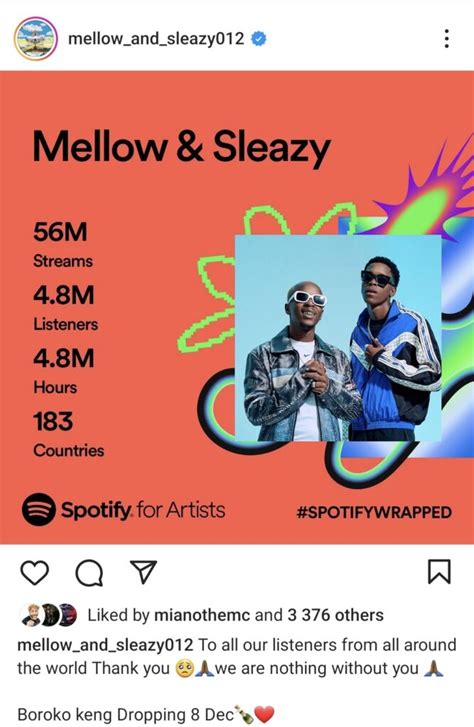 Mellow And Sleazy Celebrate 56 Million Streams On Spotify The Yanos