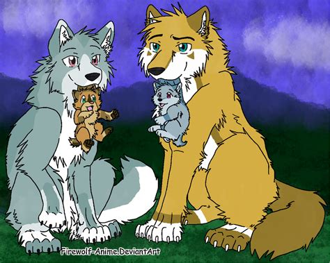 Wolves And Puppies By Firewolf Anime On Deviantart