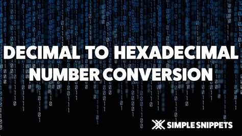 Decimal To Hexadecimal Number Conversion With Decimal Point Number