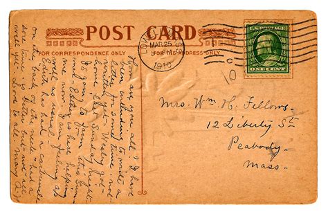 Antique Images: Vintage Postcard Back Background Clip Art 1910 ...