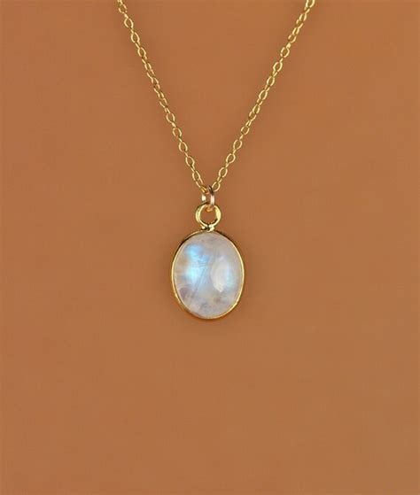 Items Similar To Moonstone Necklace Gold Moonstone June Birthstone