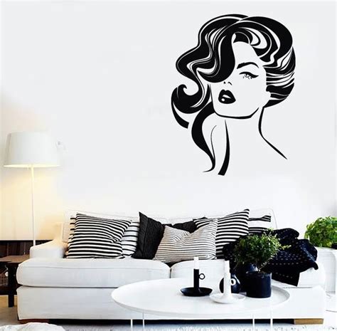 Wall Stickers Vinyl Decal Sexy Girl Hairstyle Fashion Beauty Salon