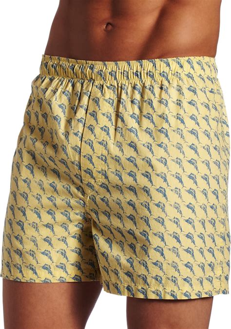 Tommy Bahama Men S Distressed Marlin Woven Boxer Short Wicker Yellow