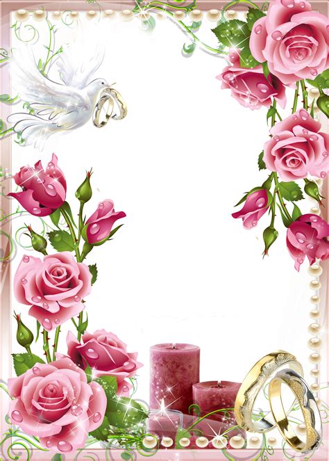 Soft Pink Wedding Photo PNG Frame | Gallery Yopriceville ... Flower flowers wedding floral frame floral border floral pattern ornament pattern vintage floral ornament vintage floral frame background floral wreath border watercolor floral logo.