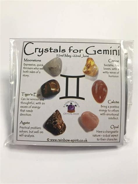Gemini Birthstones Crystal Set Etsy Gemini Birthstone Gemini Crystals