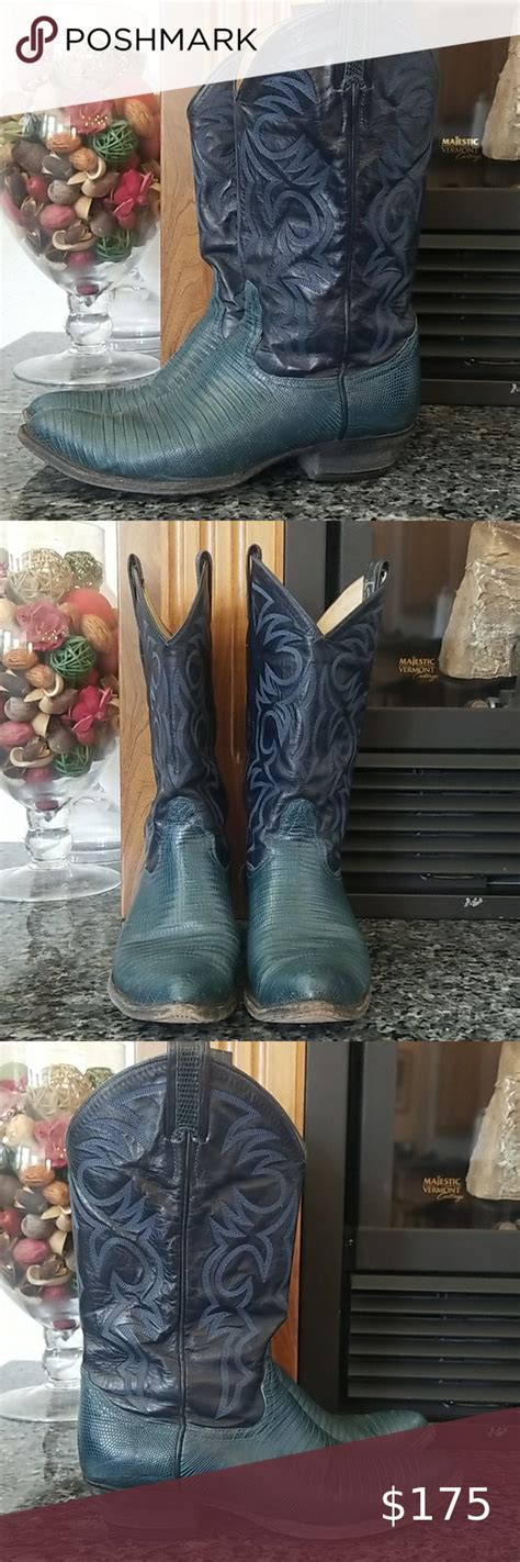 Vintage Mens Larry Mahan Blue Lizard Cowboy Boots in 2021 | Frye cowboy boots, Ariat cowboy ...