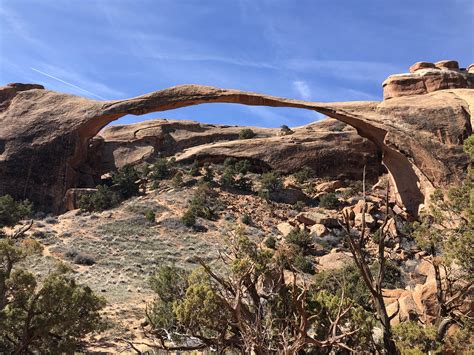 Landscape Arch Arches National Park Utah 306 Feet Base To Base In