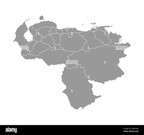Vector aislado ilustración del mapa administrativo simplificado de