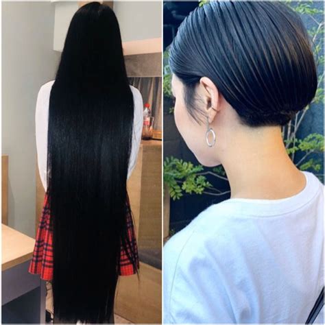 It's about knee length i should say. Pin on long 2 short hair cut