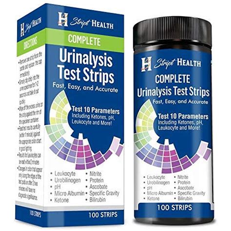 Urine Test Strips - Stript Health 10 Parameter Complete Urinalysis ...