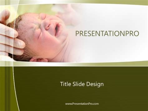 New Born Powerpoint Template Background In Medical Healthcare