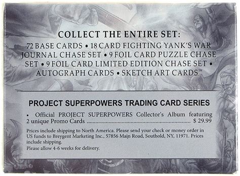 Project Superpowers Trading Cards Hobby Box Breygent 2011 Da Card World