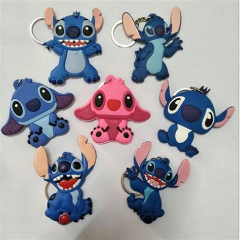 Lilo And Stitch Stitch Pvc Soft Keychain Pendant Blue Stitch Promotion