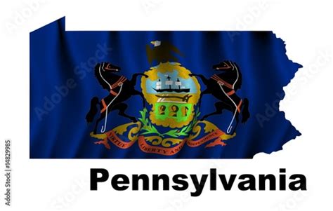 Pennsylvania Flag As The Territory Map From Jsd Royalty Free Stock