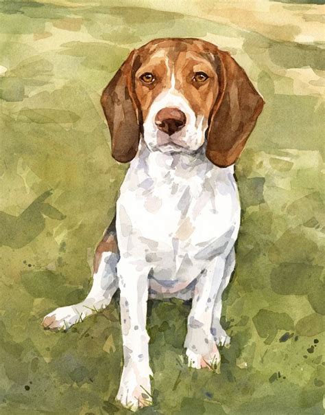 Pin By Dog Portraits On Watercolor Dog Art Watercolor Dog Custom Dog