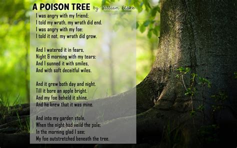 My foe outstretched beneath the tree. PonPonProduction: English Form 4 Poem - A Poison Tree ...
