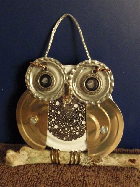 For example, a small metal coin or gold ring can. My first metal owl and it is a winner. May be hard to put ...