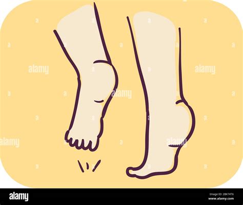 Illustration Of A Kid Walking In Tip Toes Stock Photo Alamy