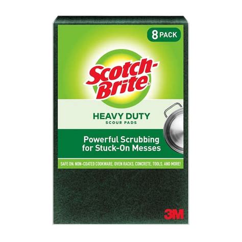 Scotch Brite Commercial Size Heavy Duty Scour Pad 8 Pack 220 8 Cc