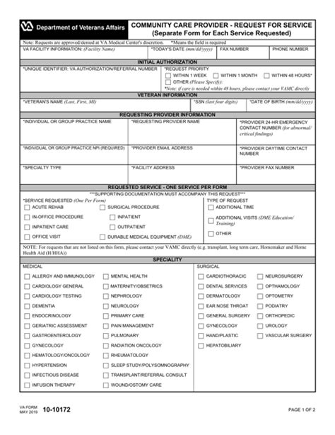 Va Form 10 10172 Fill Out Sign Online And Download Fillable Pdf