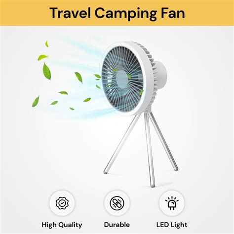 Buy Ezonedeal Camping Fan With Led Usb Rechargeable Foldable Tripod Fan