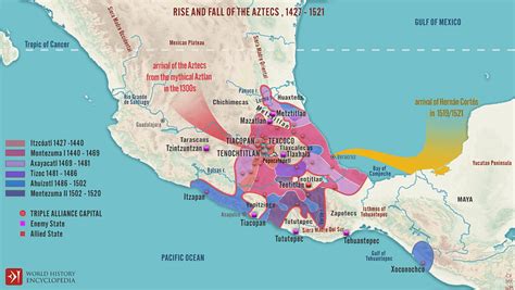 Aztec Empire Map By Simeon Netchev A Map Illustrating The Origins And