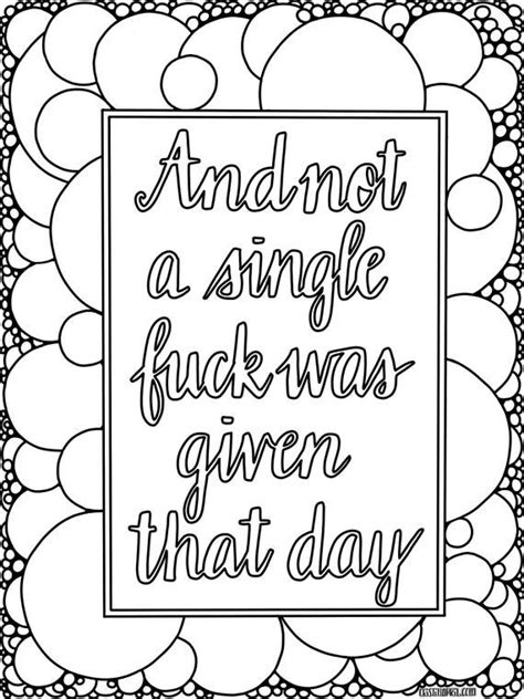 Sassy Sayings Printable Coloring Book For Adults Curse Word Etsy Adult Coloring Books Swear