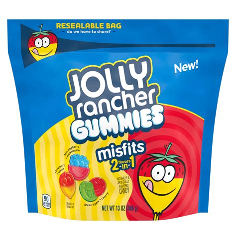 Jolly Rancher Misfits Assorted Fruit Flavored Gummies Candy