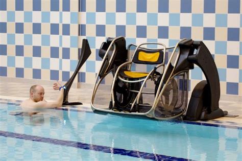 Universal fit for standard pool lift chair. Poolpod | Wheelchair Swimming Pool Lift