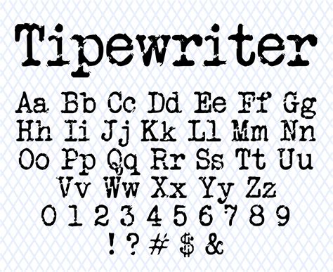 Typewriter Font Ttf Svg Vintage Typewriter Font Typing Style Etsy Uk