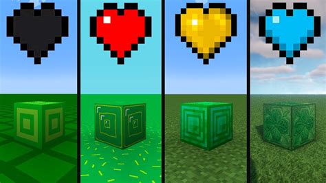 Minecraft Emerald Block With Different Hearts Youtube