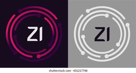 Zi Letters Business Logo Icon Design Stock Vector Royalty Free