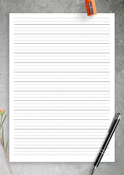 Handwriting Paper Printable Lined Paper With Name Printable Lined