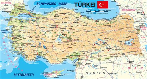 Karte Von Türkei Land Staat Welt Atlasde